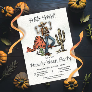 Western Cowboy Howdy-Ween Party Halloween Invitation