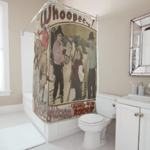 Western Cowboy King of The Rodeo Shower Curtain