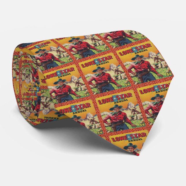 Western Cowboy Lone Star Tie (Rolled)