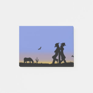 Western Cowboy Post-it Notes