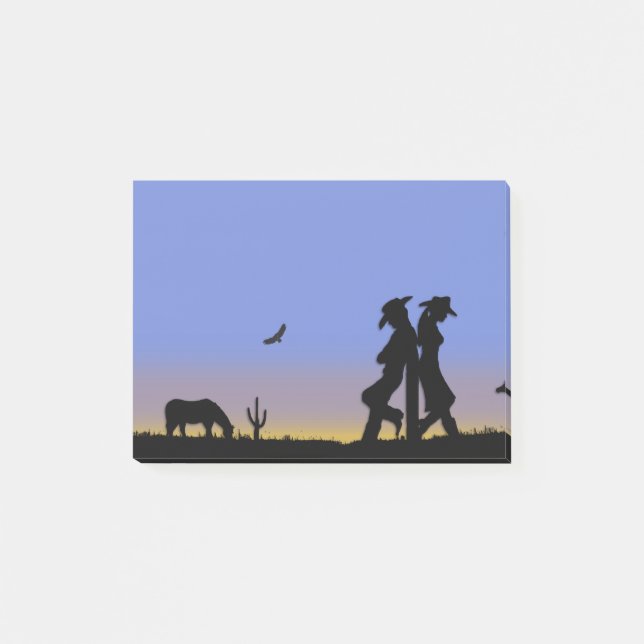 Western Cowboy Post-it Notes (Front)