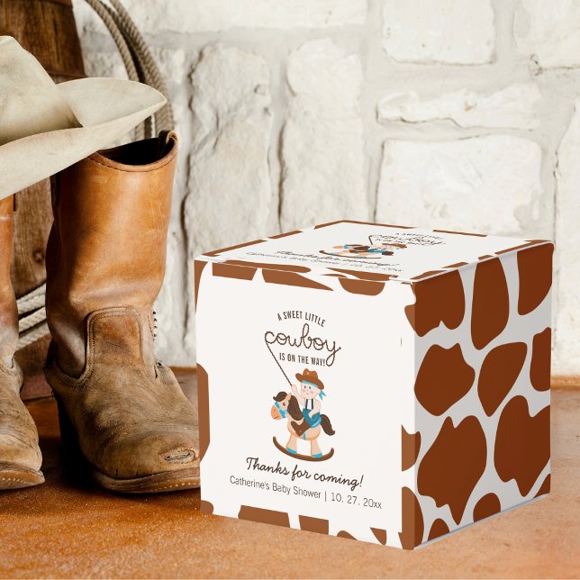 Western Cowboy Rocking Horse Boy Baby Shower  Favor Box (Creator Uploaded)