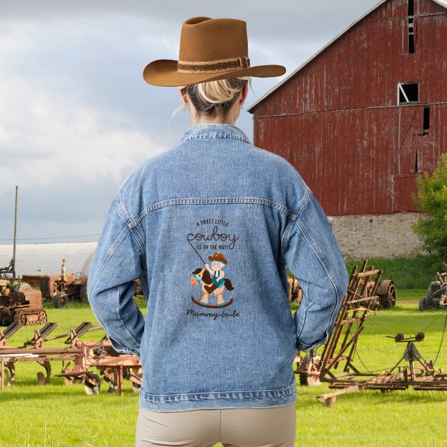 Western Cowboy Rocking Horse Mommy to Be (Créateur téléchargé)