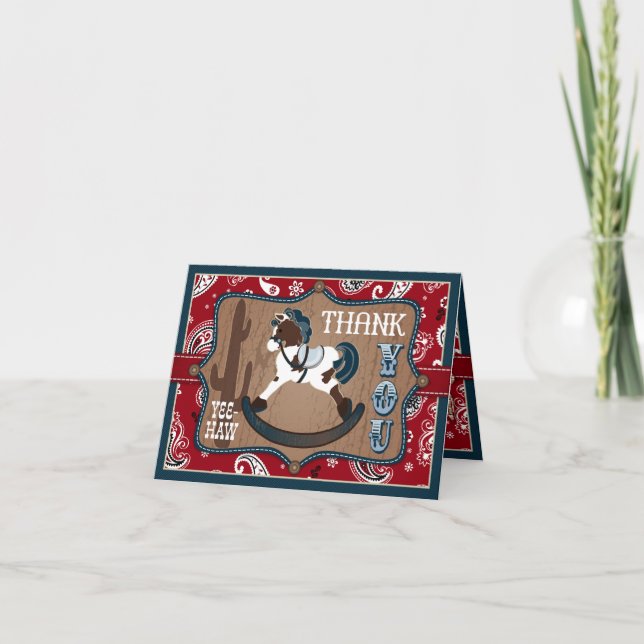 Western Cowboy Rocse Horse Bandanna Merci (Devant)