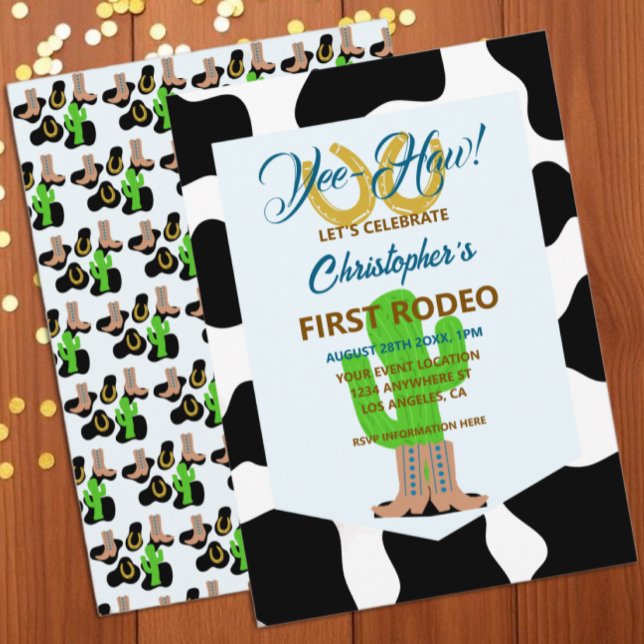 Western Cowboy Rodeo Birthday Invitation (Creator Uploaded)