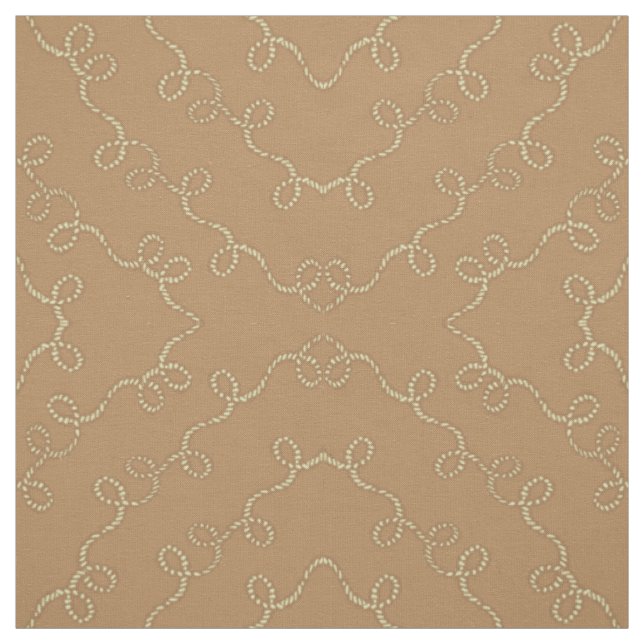 Western Cowboy Rope Lasso Print Fabric (Swatch)