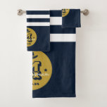 Western Cowboy Rustic Wedding Monogram Groomsmen Bath Towel Set<br><div class="desc">Personalized gifts for groomsmen and best man with western cowboy theme. Decorated with cowboy hat with vintage western font. Text and colour are editable using the Design Tool to fit your occasion. Get this customize gift for wedding,  bachelor party,  engagement party or any other special occasions.</div>