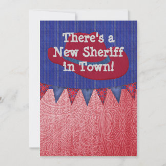 Western Cowboy Sheriff Baby Faire-part