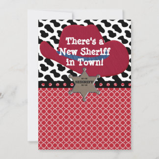 Western Cowboy Sheriff Baby Faire-part