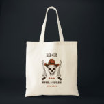 Western Cowboy Skull Monogram Boho Country Wedding Tote Bag<br><div class="desc">Personalized wedding favour with old western cowboy theme. Decorated with cowboy boots and vintage western font. Text and colour are editable using the Design Tool to fit your occasion. Perfect for country wedding, rustic ranch wedding or barn wedding. Get this customize item for your wedding party, bachelorette party, bachelor party,...</div>