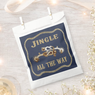 Western Cowboy Spurs Jingle All The Way Favour Bag