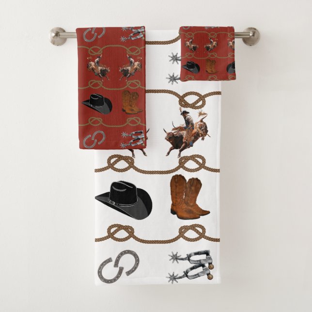 Western Cowboy Theme  Bath Towel Set (Insitu)