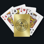 Western Cowboy Vintage Gold Monogram Groomsmen Playing Cards<br><div class="desc">Personalized gifts for groomsmen with western cowboy theme. Decorated with cowboy hat with vintage western font. Text and colour are editable using the Design Tool to fit your occasion. Get this customize gift for wedding,  bachelor party,  engagement party or any other special occasions.</div>