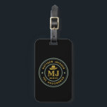 Western Cowboy Vintage Monogram Best Man Groomsmen Luggage Tag<br><div class="desc">Personalized gifts for groomsmen and best man with western cowboy theme. Decorated with cowboy hat with vintage western font. Text and colour are editable using the Design Tool to fit your occasion. Get this customize gift for wedding,  bachelor party,  engagement party or any other special occasions.</div>