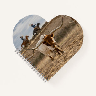 Western Cowboys with Longhorn Cattle Notebook