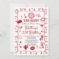 Western Cowgirl 30th Birthday Invitation