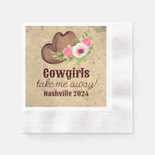  Western Cowgirl Bachelorette Nashville Party  Napkin