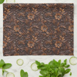 Western Cowgirl Brown Flowers Kitchen Towel<br><div class="desc">Western Cowgirl Brown Flowers bohemian</div>
