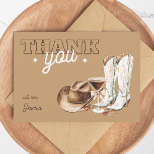 Western Cowgirl Dirty Thirty 30th Birthday Party Thank You Card