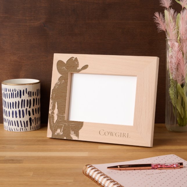 Western Cowgirl  Etched Frames (Left)