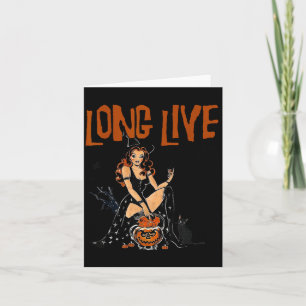 Western Cowgirl Halloween Retro Halloween Witchy Card