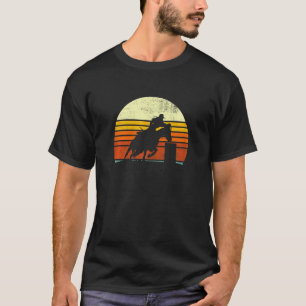Western Cowgirl Halter Horse Retro Sunset Vintage T-Shirt