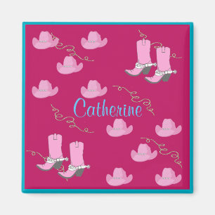 Western Cowgirl Hats and Boots Magnet
