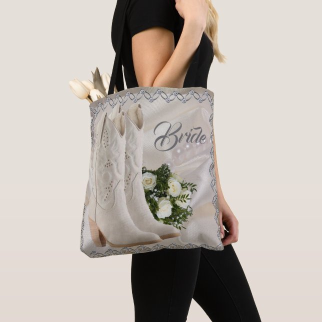 Western Cowgirl Mariage Sac fourre-tout de mariée (De près)
