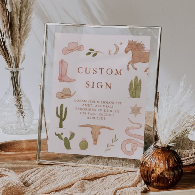 Western Cowgirl Party Custom Sign (Creator Uploaded)