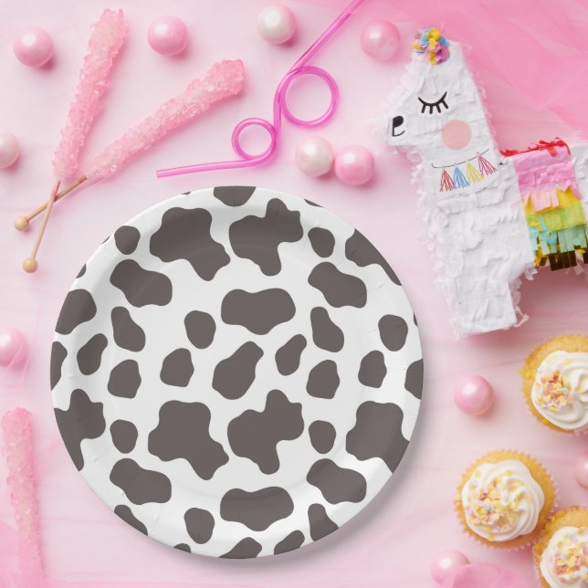 Western Cowgirl Pattern Paper Plate (Party)