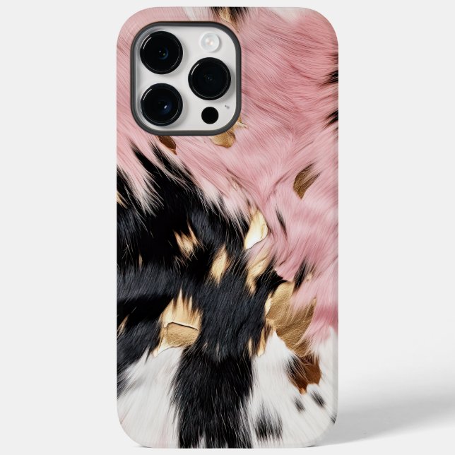 Western Cowgirl Pink Black White Gold  Case-Mate iPhone Case (Back)