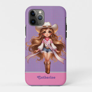 Western Cowgirl Rodeo Princess 1 Personalized iPhone 11 Pro Case