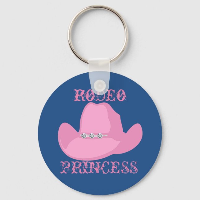 Western Cowgirl Rodeo Princess With Horse Keychain (Front)