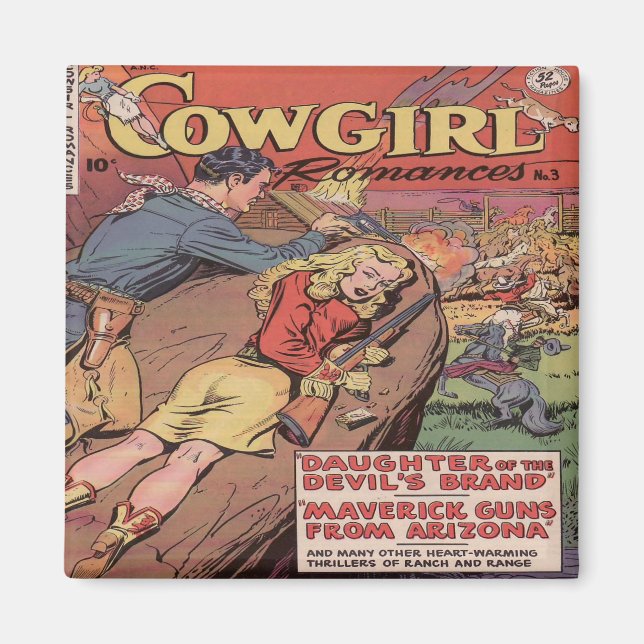 Western Cowgirl Romance Magnet (Front)