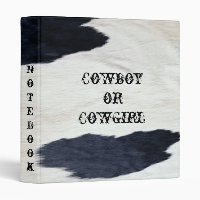 Western Cowhide Look Pattern ~ Avery Binder (Front/Spine)