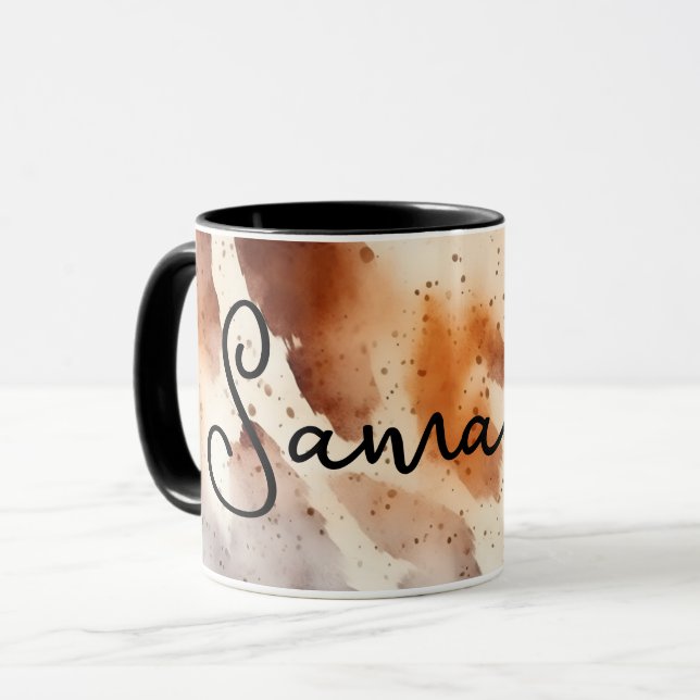 Western Cowhide Print Abstract Rustic Cowgirl Mug (Front Left)