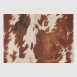 Western Cream Brown Black Cowhide Tissue Paper