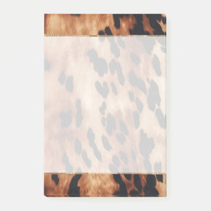 Western Cream Brown Cowhide Post-it Notes