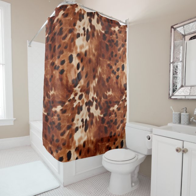 Western Cream Spotted Brown Black Cowhide  (In Situ)