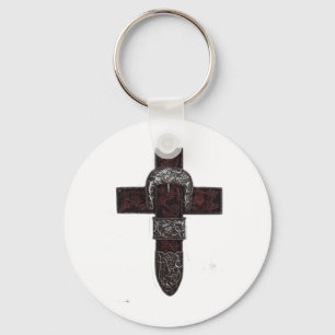 Western cross keychain