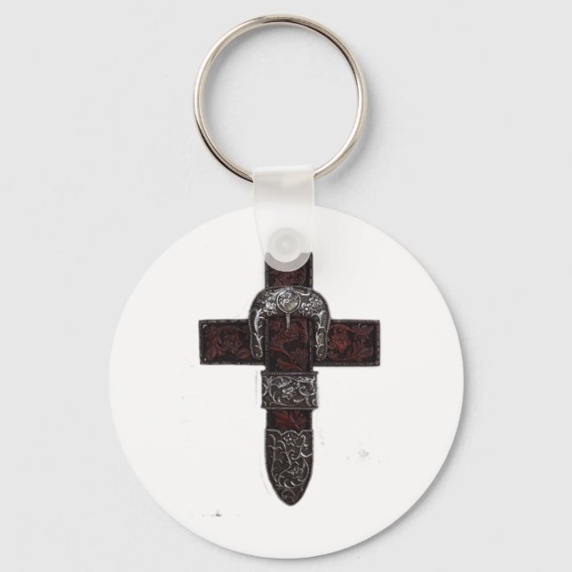 Western cross keychain (Front)