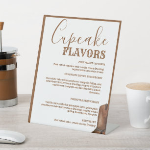 Western Cupcake mariage panneau dessert