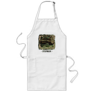 Western Dad Military Tank Camouflage Long Apron