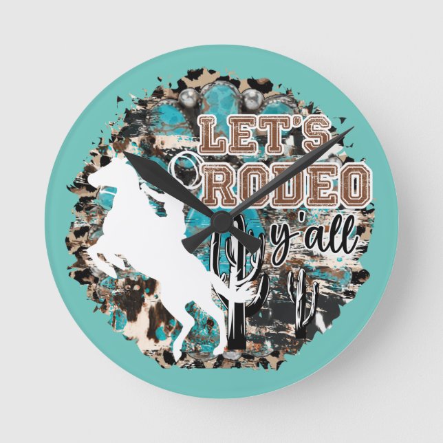 Western Decor  Round Clock (Front)