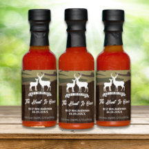 Western Deer The Hunt Is Over Wedding Favour