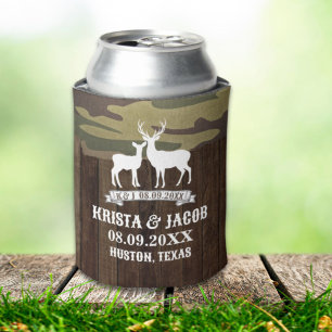 Western Deer The Hunt Is Over Wedding Favour Can Cooler