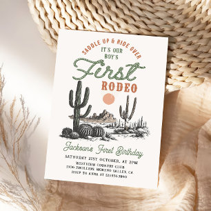 Western Desert First Rodeo 1er Invitation d'annive