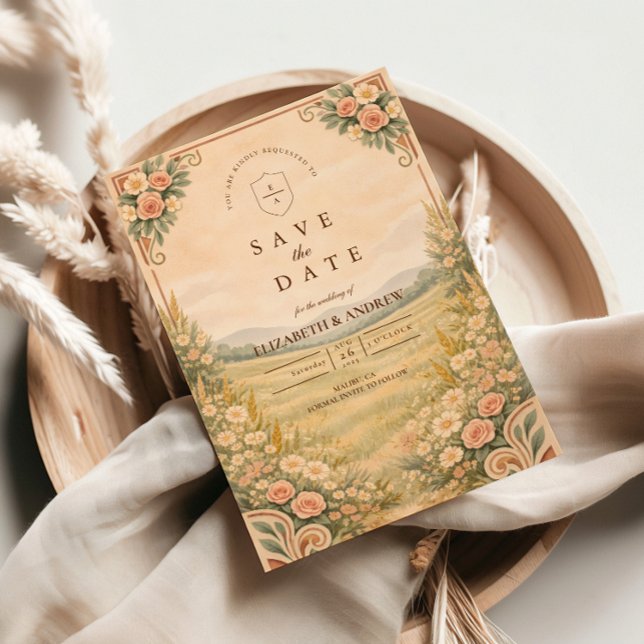 Western Desert Floral Arch Wedding Save The Date (Creator Uploaded)