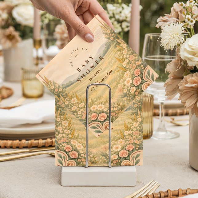 Western Desert Floral Baby Shower Napkin (Creator Uploaded)