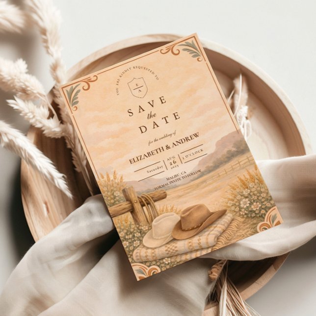 Western Desert Ranch Wedding Save The Date (Creator Uploaded)